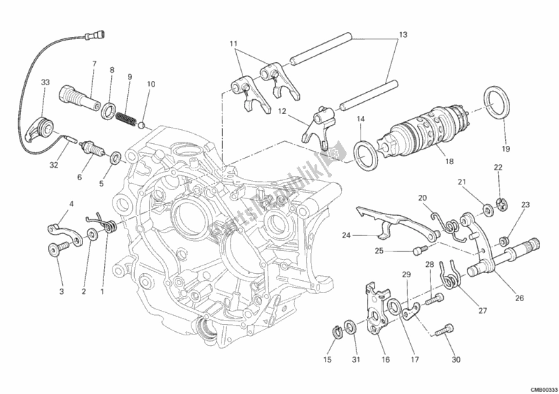 Wszystkie części do Krzywka Zmiany Biegów - Widelec Ducati Monster 796 ABS 2011